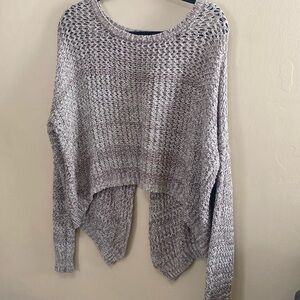 Blu pepper crocheted sweater with open back size large